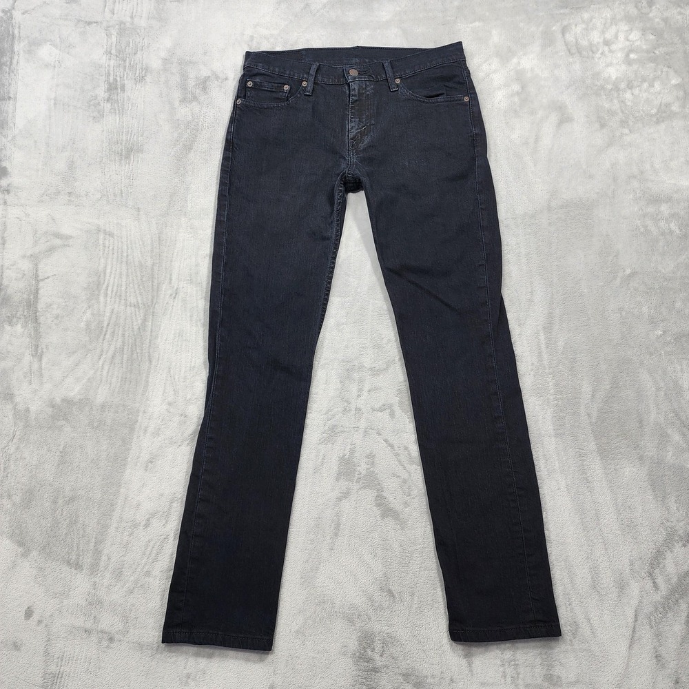 Levi's 511 Jeans Mens 32x32 Black Slim Tapered Leg Stretch Denim Casual Preppy
